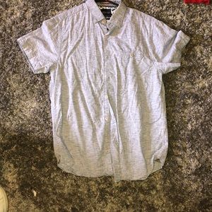 Light blue heather polo dress shirt